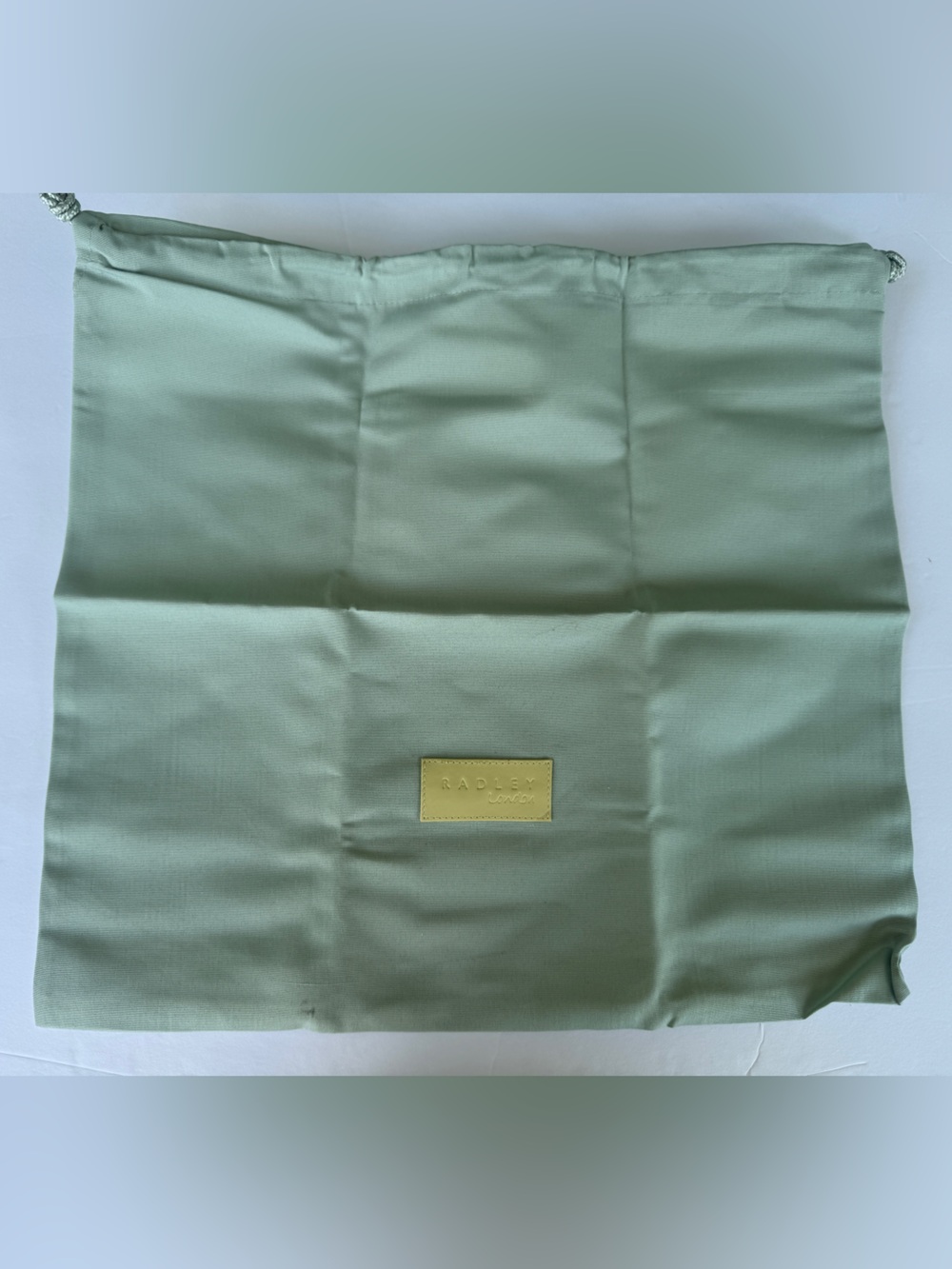 Radley London Sage Green Drawstring Dust Bag Purse Storage Bag Large Authentic